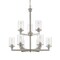 Z-Lite Savannah 9 Light Chandelier, Brushed Nickel & Clear 462-9BN - alternate 6